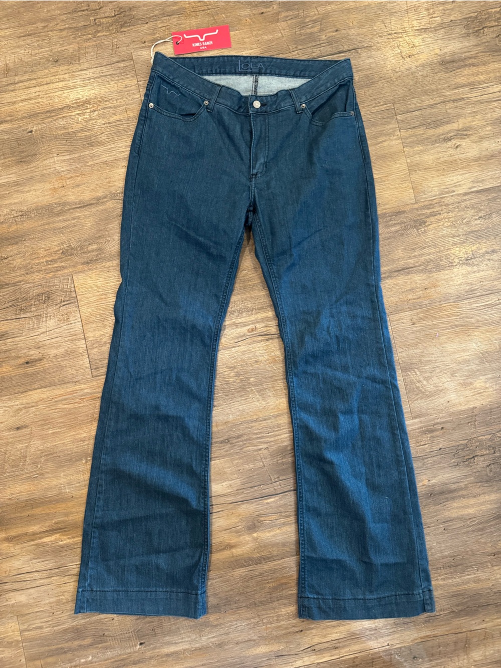 NWT KIMES Lola Trouser Jeans Dark Wash Sz 14 x 34 - Picture 2 of 6
